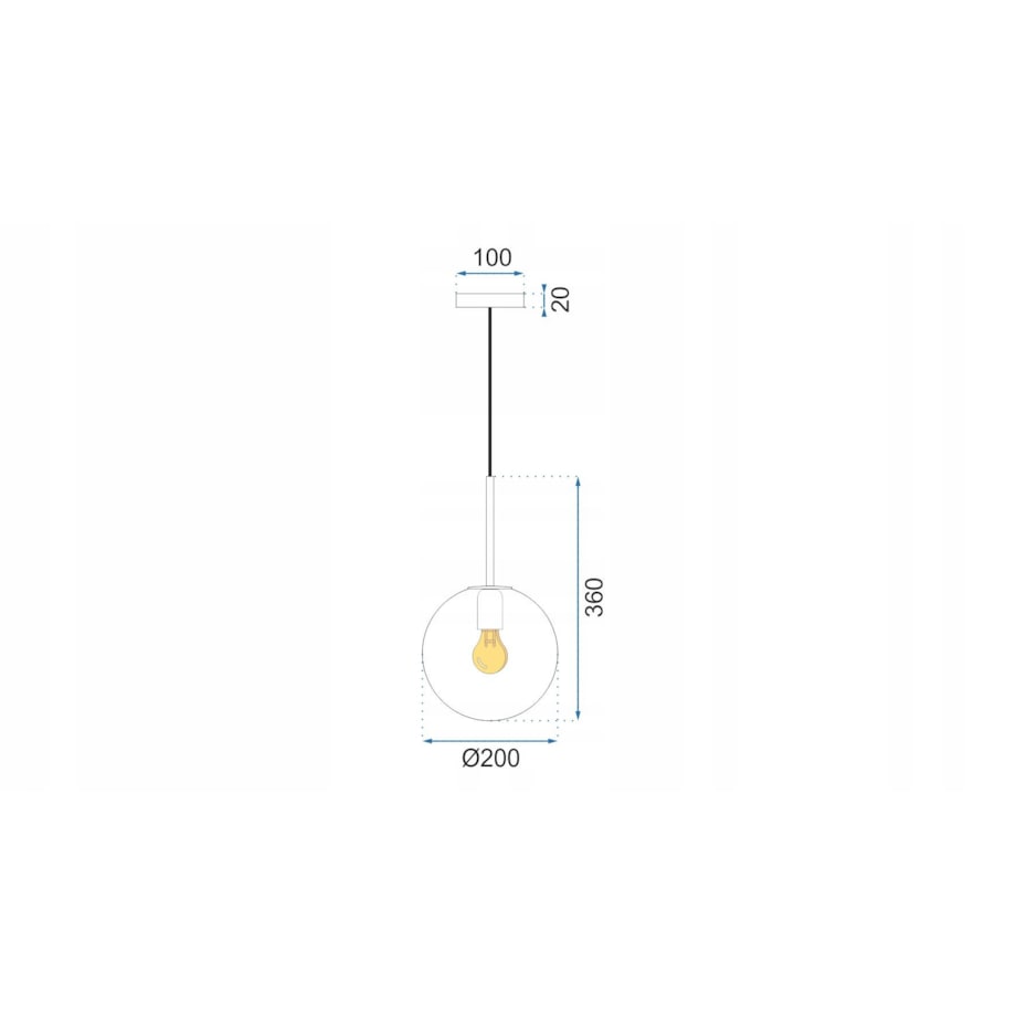 Lampa Wisząca Sufitowa Szklana Biała Mleczna Gold