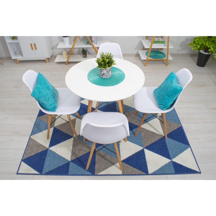 Krzesło Do Jadalni Kuchni Salonu Osaka Białe / Nogi Naturalne