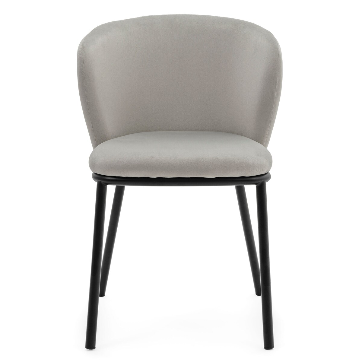 KRZESŁO TAPICEROWANE WELUROWE DO SALONU JADALNI GLAMOUR JASNOSZARE BARI