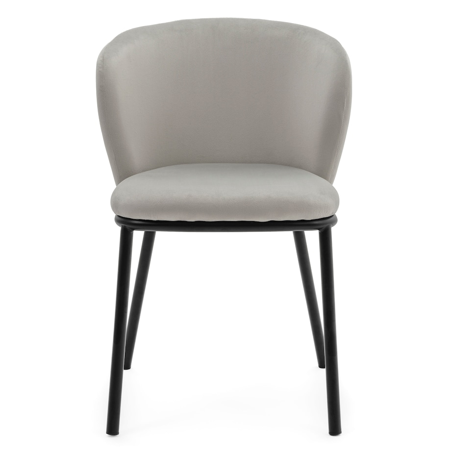 KRZESŁO TAPICEROWANE WELUROWE DO SALONU JADALNI GLAMOUR JASNOSZARE BARI