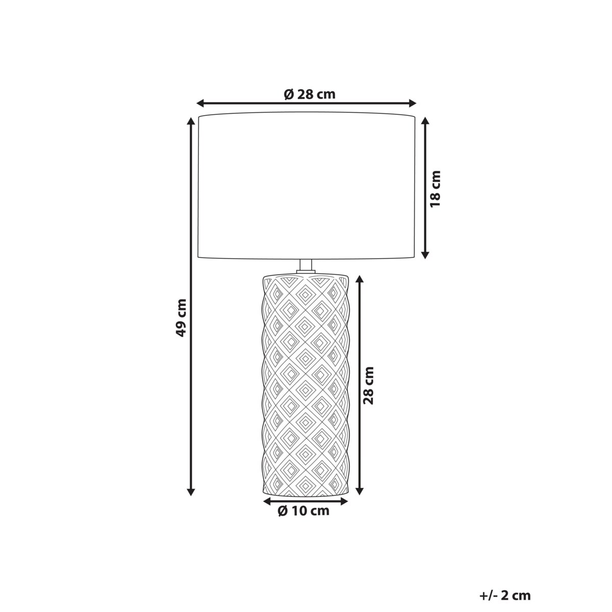 Lampa stołowa ceramiczna beżowa BALONNE