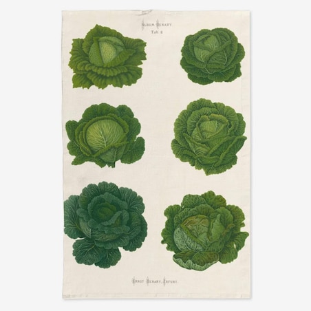 Lniany ręcznik kuchenny - Kapusta