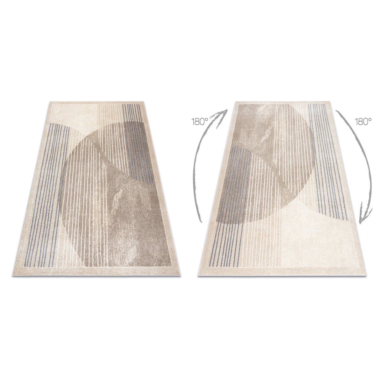 Dywan FUSION 0815 krem / beż - Geometryczny, 280x370 cm