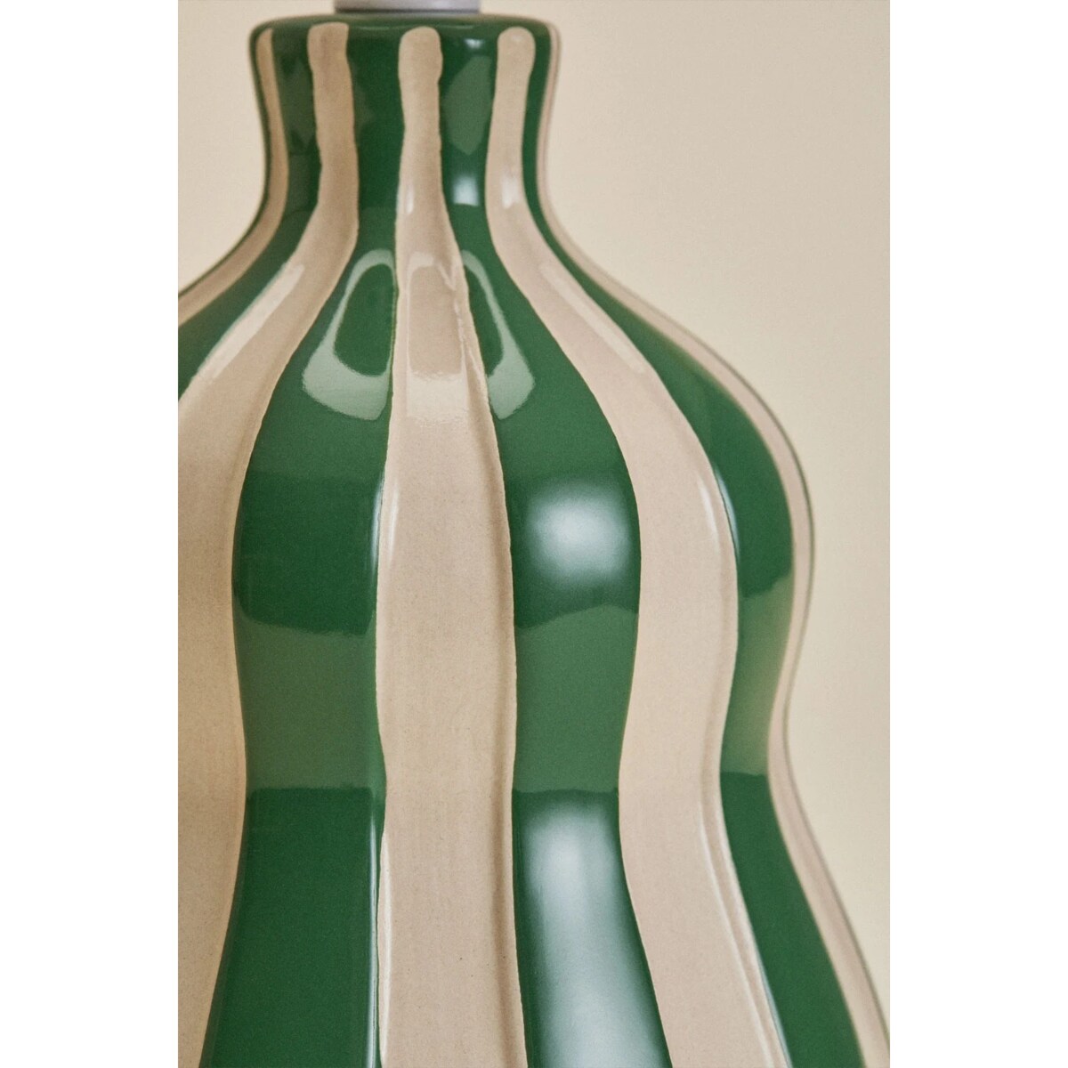 Lampa stołowa Jolira ceramiczno-lniana 40 cm