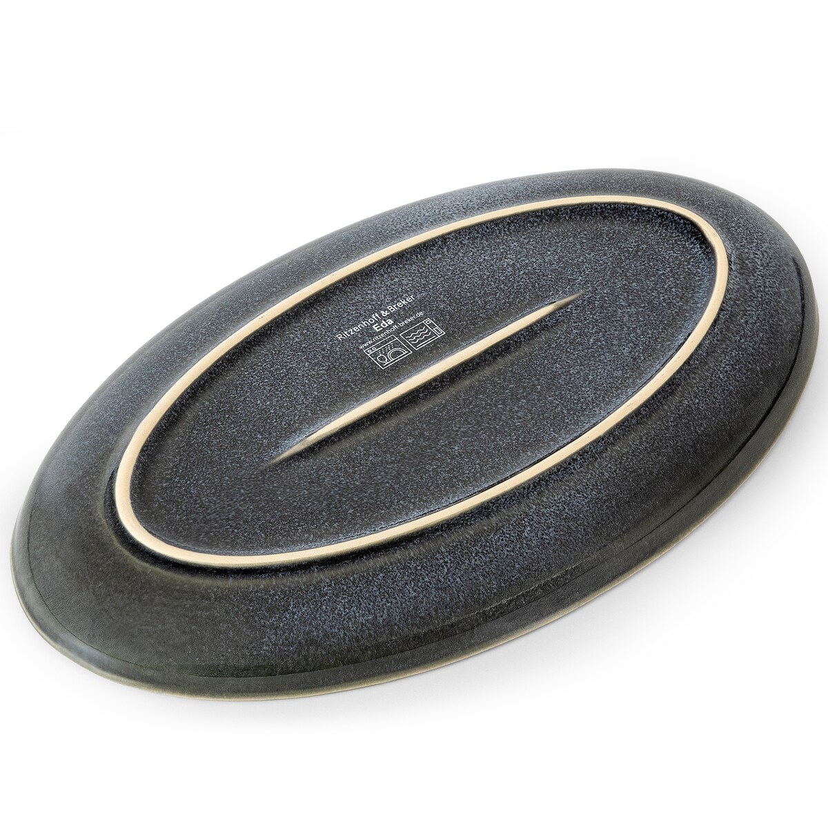 EDA Zestaw półmisków (2 szt.), niebieski/szary/beżowy