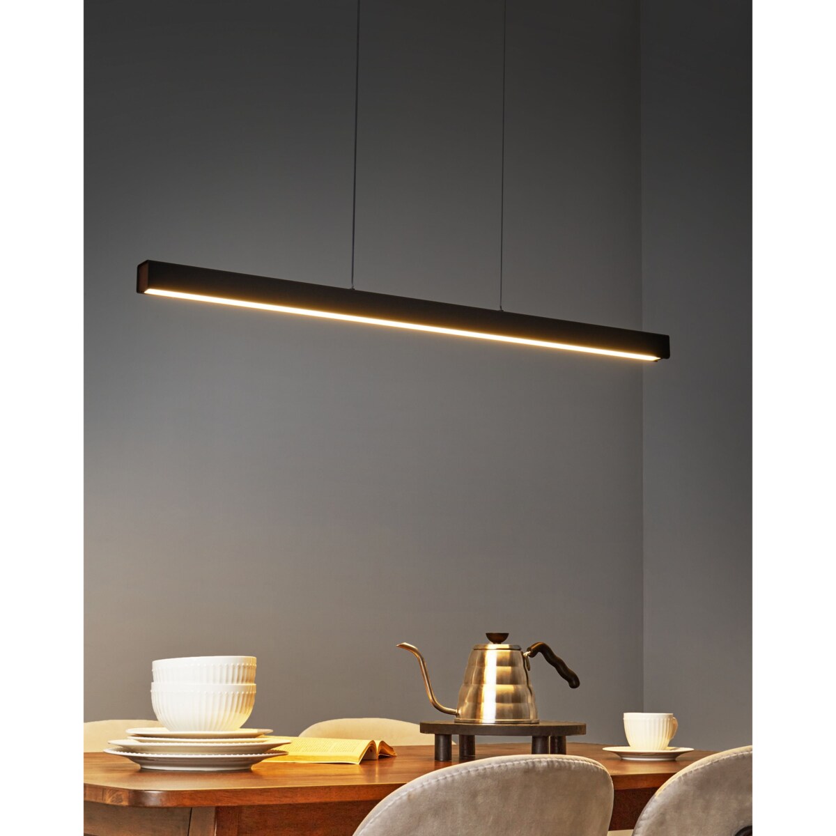 Lampa wisząca LED ARENAS Z pilotem Czarny