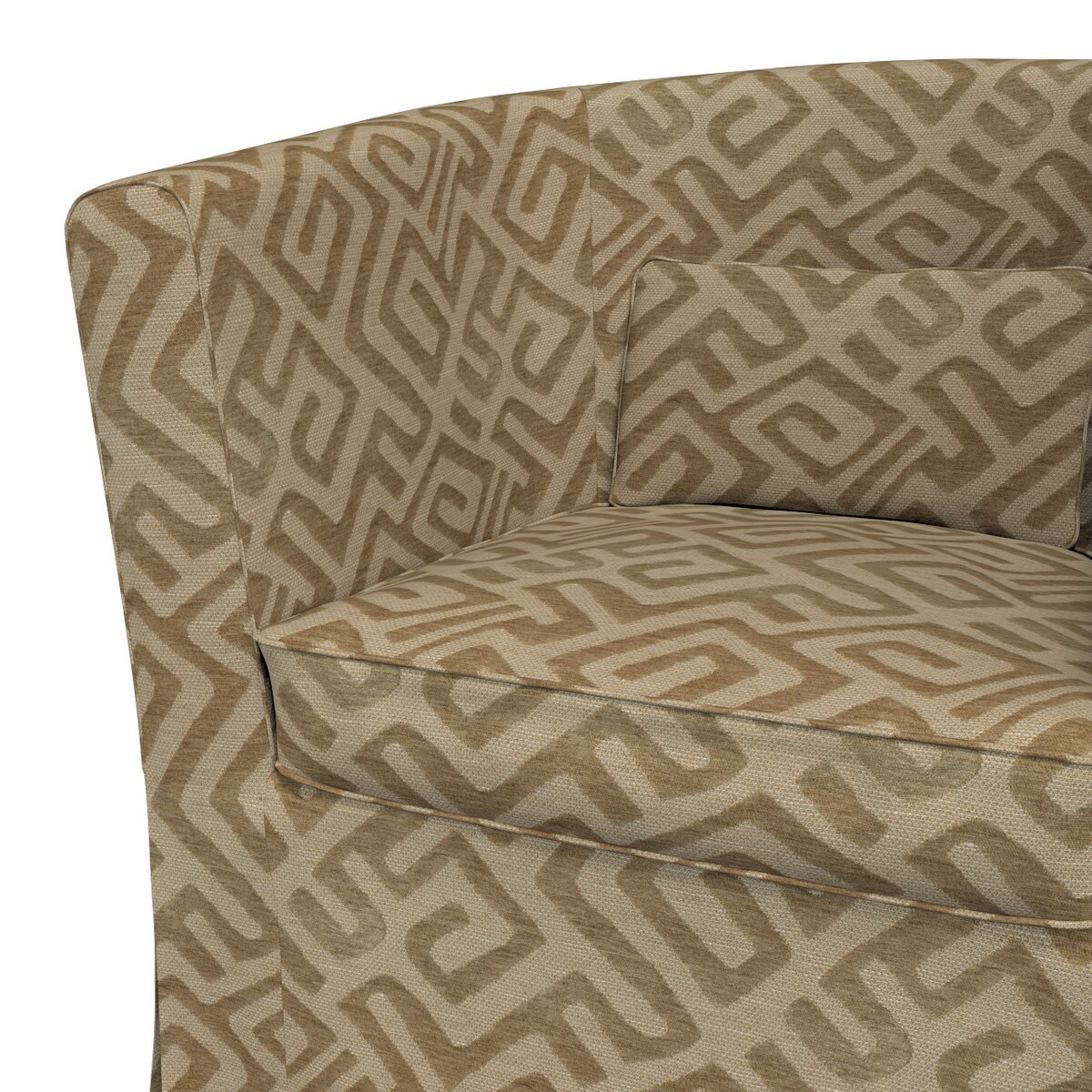 Pokrowiec na fotel Ektorp Tullsta, kawowe wzory na beżowym tle, 79 x 69 x 78 cm, Cosy Home