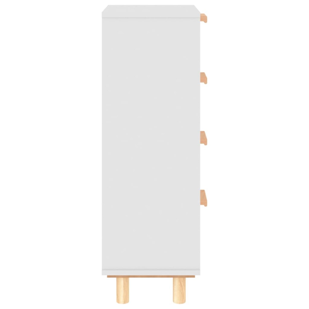 vidaXL Szafka, biała, 40x30x90 cm, lita sosna i naturalny rattan