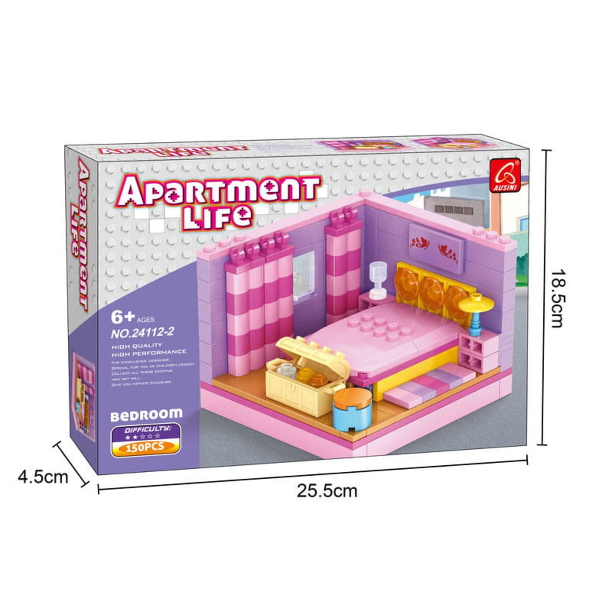 SYPIALNIA - mini pokoik z klocków - Ausini - 150 elementów