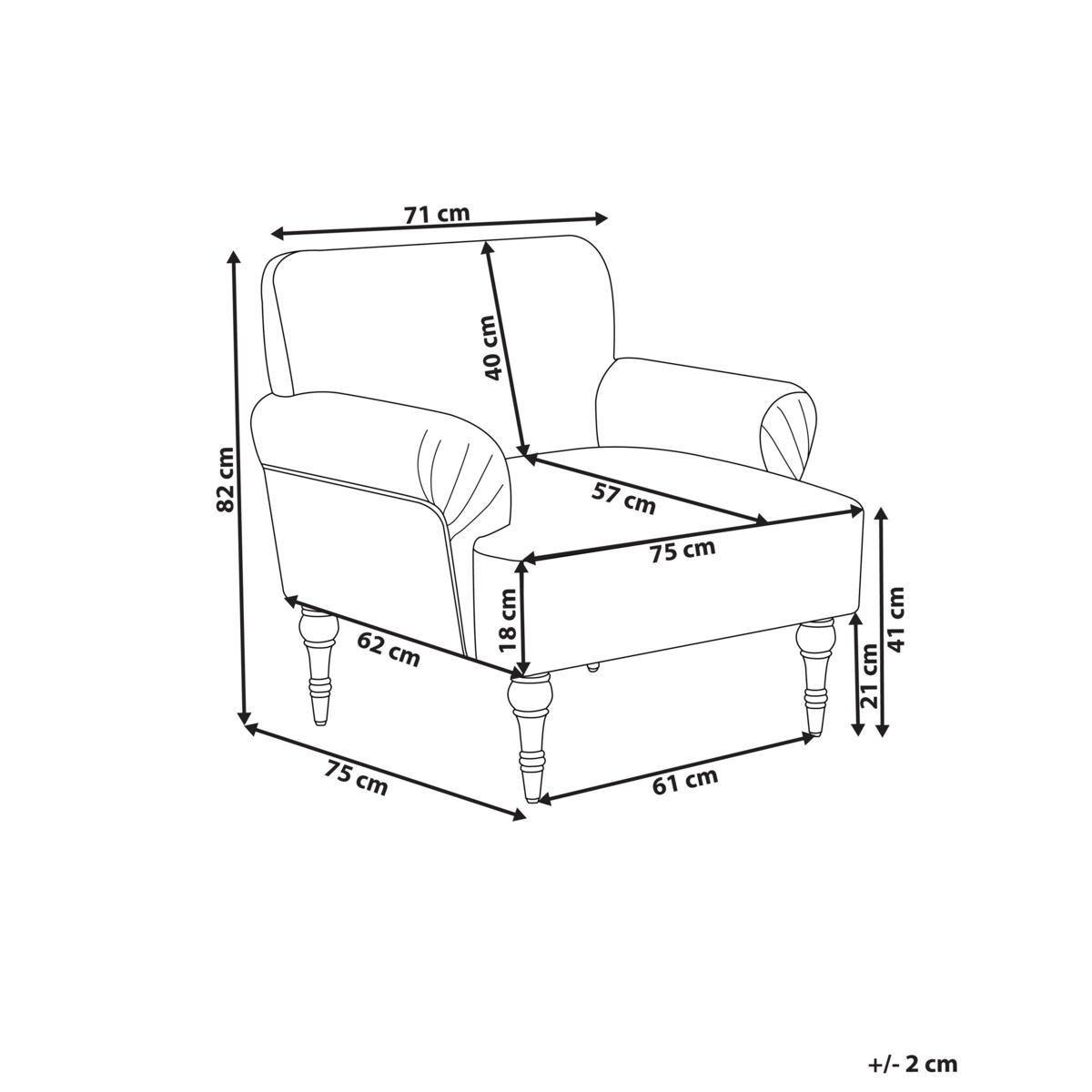 Fotel FREDROS Zielony