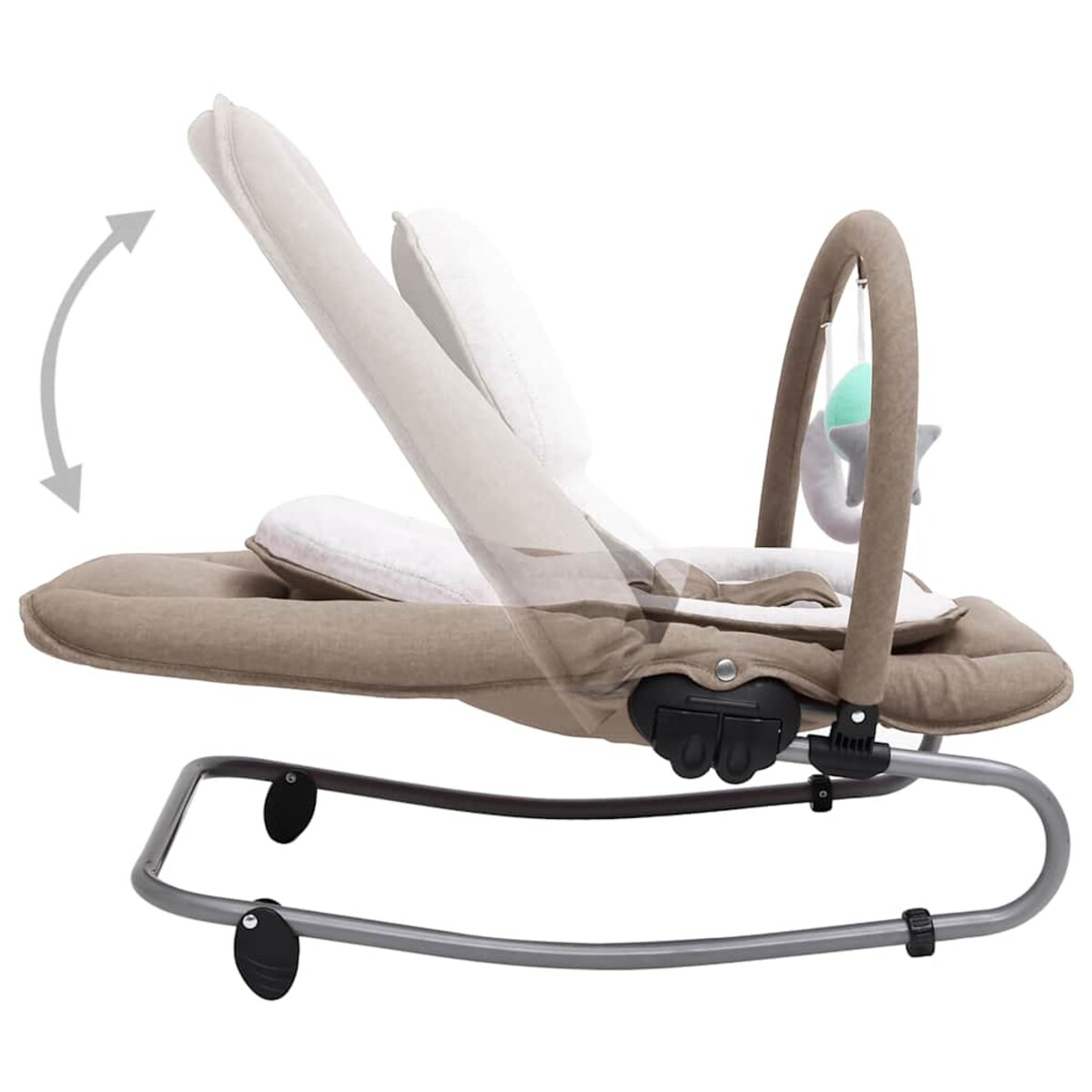 vidaXL Bujaczek niemowlęcy, kolor taupe, stalowy