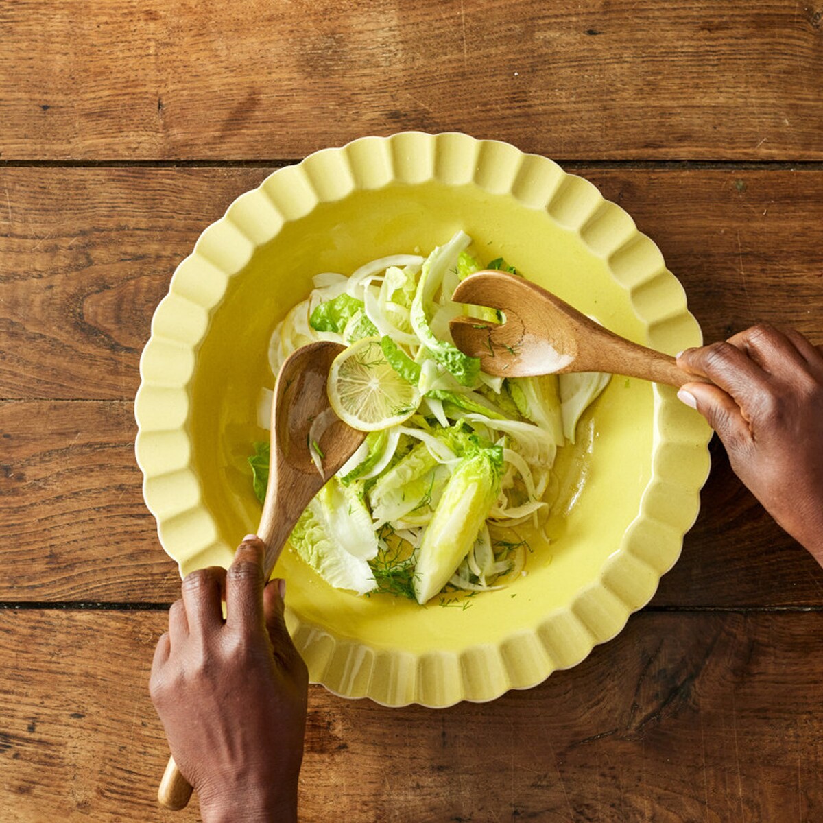 Jamie Oliver łyżki do sałaty z drewna mango 2 sztuki Big Love