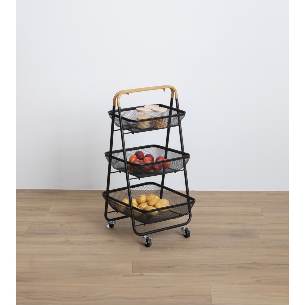 Wózek kuchenny na kółkach MAYAJ 3 kosze