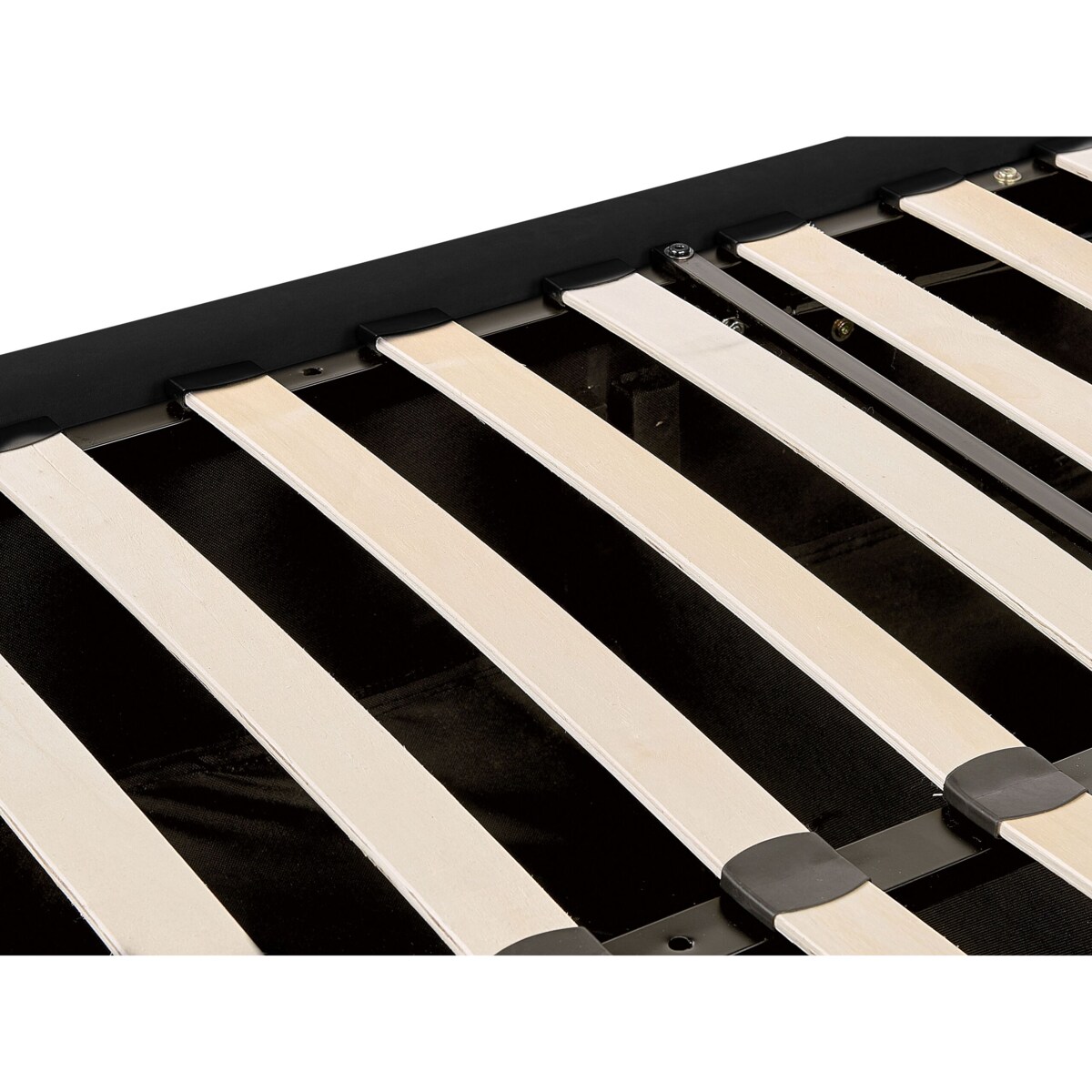 Łóżko z pojemnikiem Welur LUBBON 140 x 200 cm Czarny