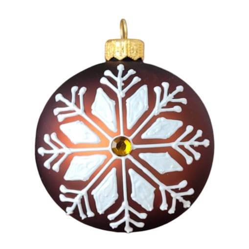 Bombka szklana 4 szt. PIERNIKOWA Ø 120 mm