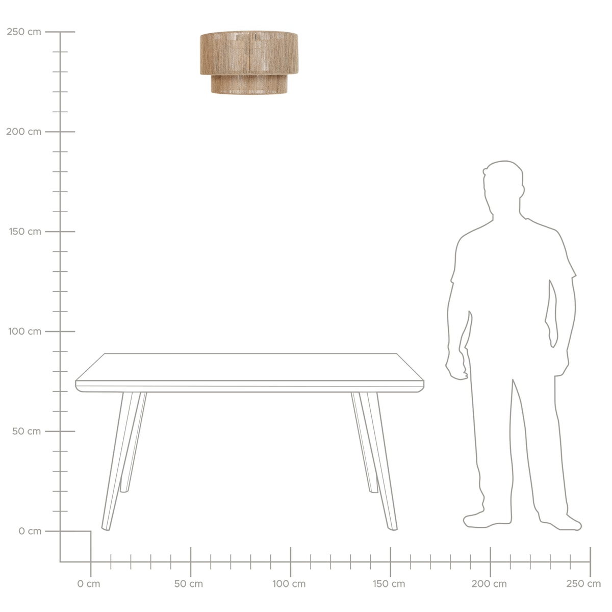 Lampa sufitowa DORING Juta Naturalny