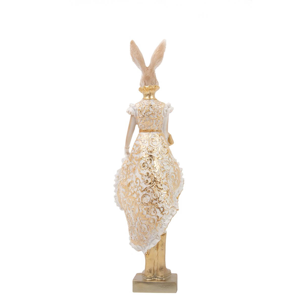 Figurka dekoracyjna SHP RABBIT beżowa / złota