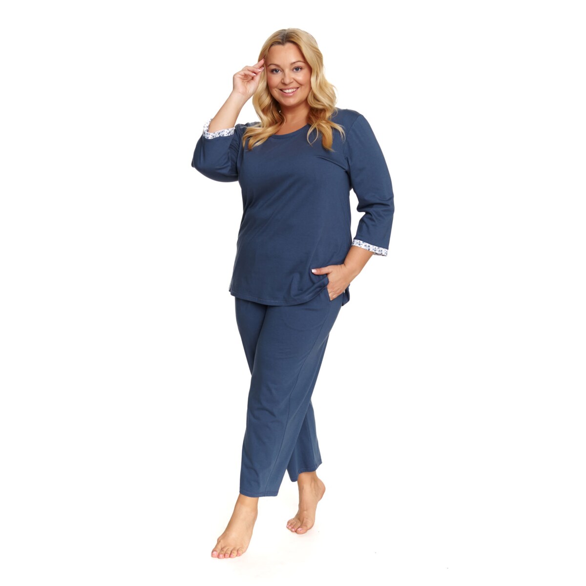 Piżama kolor niebieski PB.7156.DEEP_BLUE - L