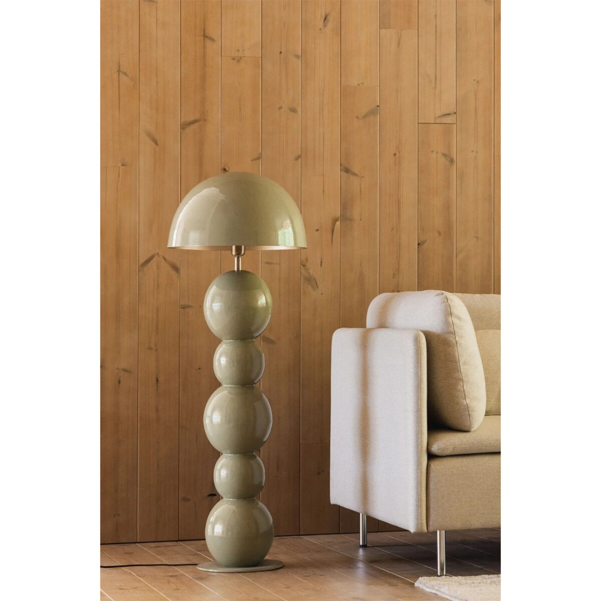 Lampa podłogowa metalowa, szałwiowa, Boulia, 115 cm