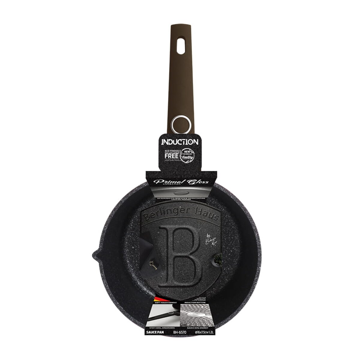 Rondel z dzióbkiem 1,2L lśniący czarny Berlinger Haus BH-6570