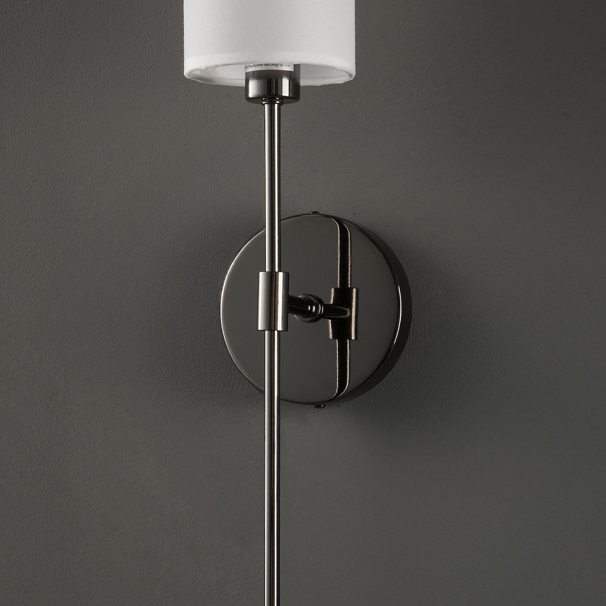 Lampa ścienna DARLING czarny połysk 53 cm