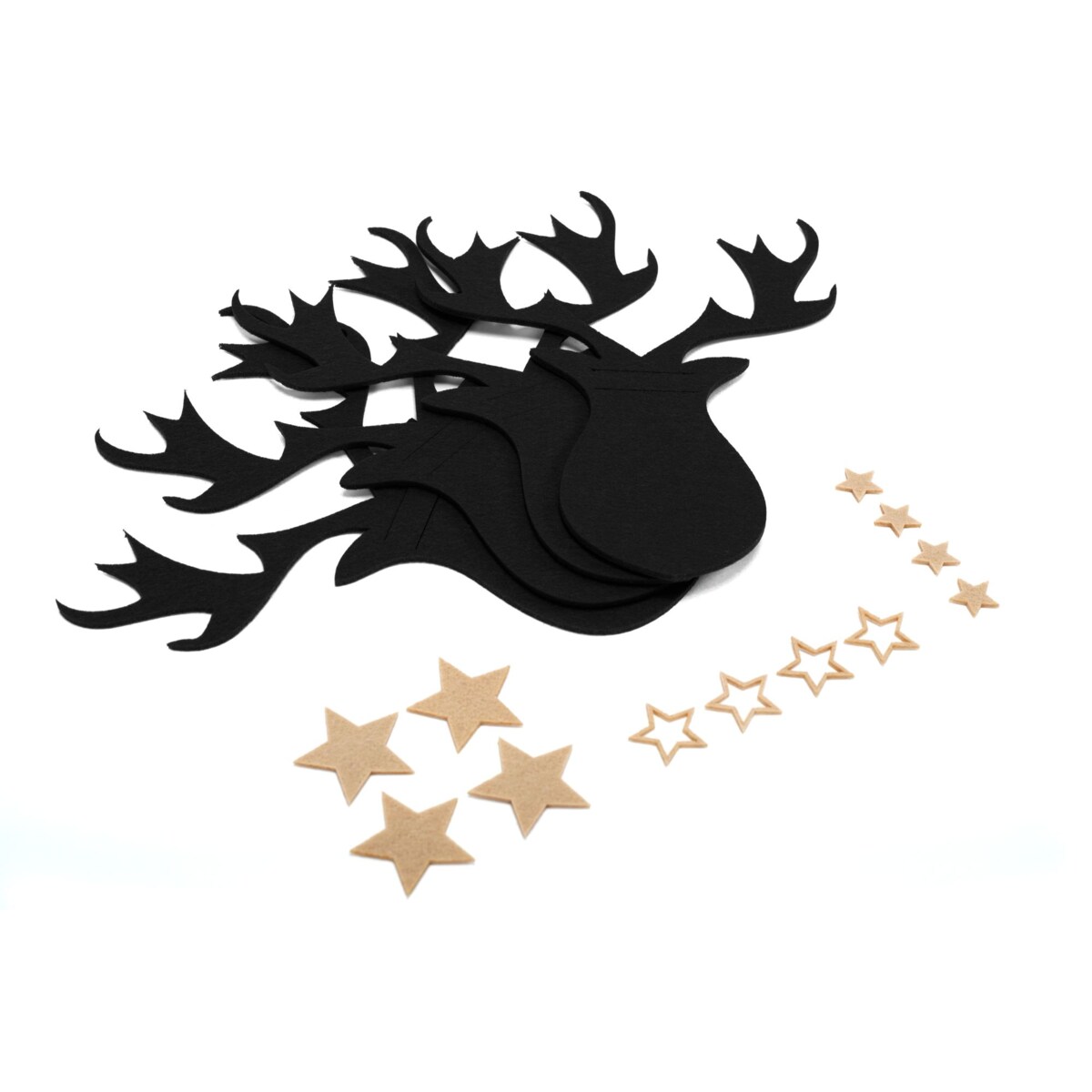 Pokrowiec na sztućce Świąteczny 4 szt. Renifer Czarny