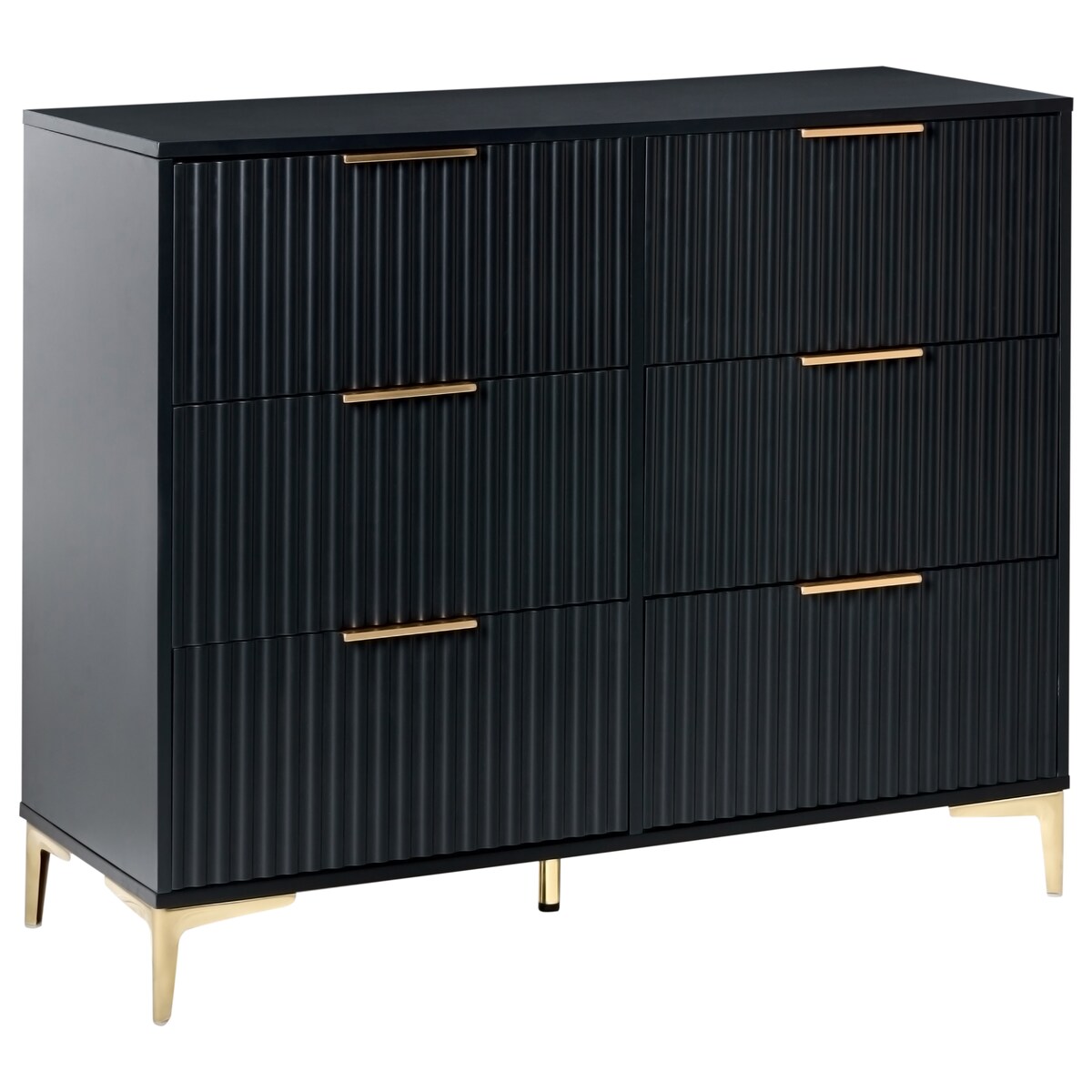 Komoda 6 szuflad WALCOTT Czarny