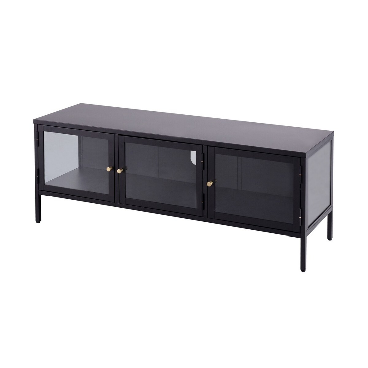 Szafka RTV Xappa black, 132 x 40,5 x 52 cm