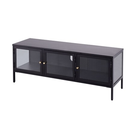 Szafka RTV Xappa black, 132 x 40,5 x 52 cm