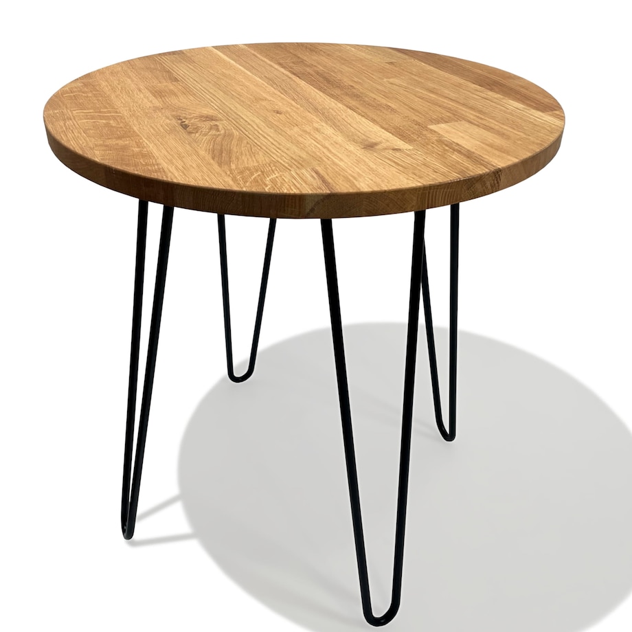 Stolik kawowy Tavolo dębowy LOFT okrągły 50cm