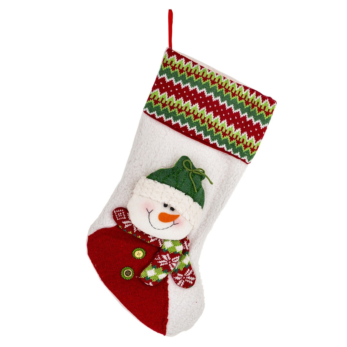 Skarpeta na prezenty 46x26x4 cm NEGULO w zielonej czapce