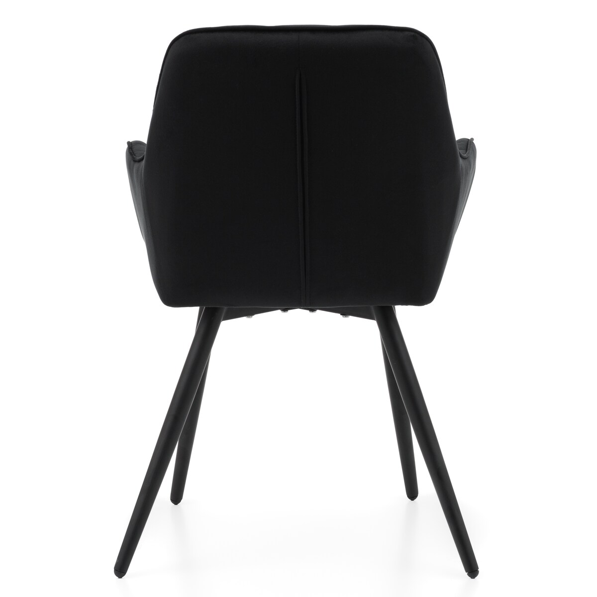 Krzesło tapicerowane COLIN aksamit velvet welur do salonu jadalni czarny