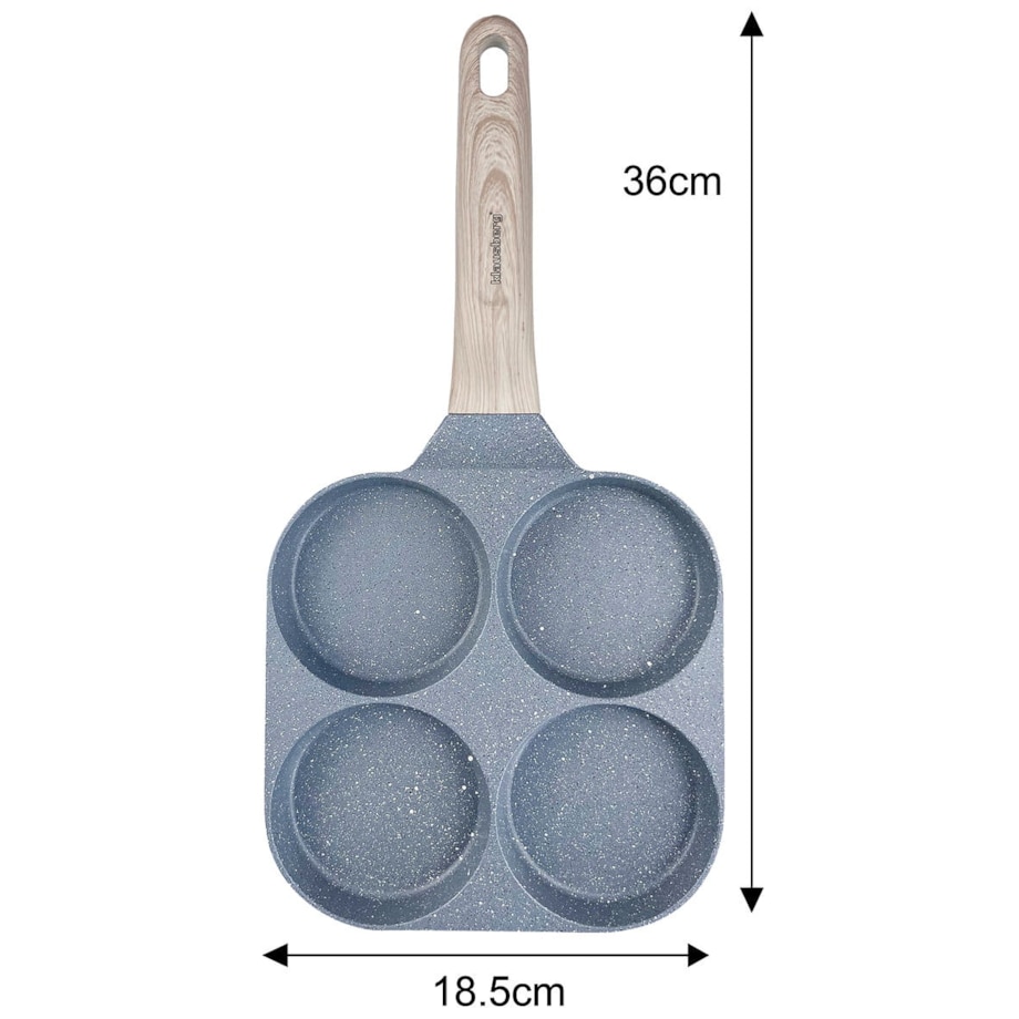 Patelnia marmurkowa 4 w 1 do naleśników jajek placków pancake 18cm SZARA KLAUSBERG