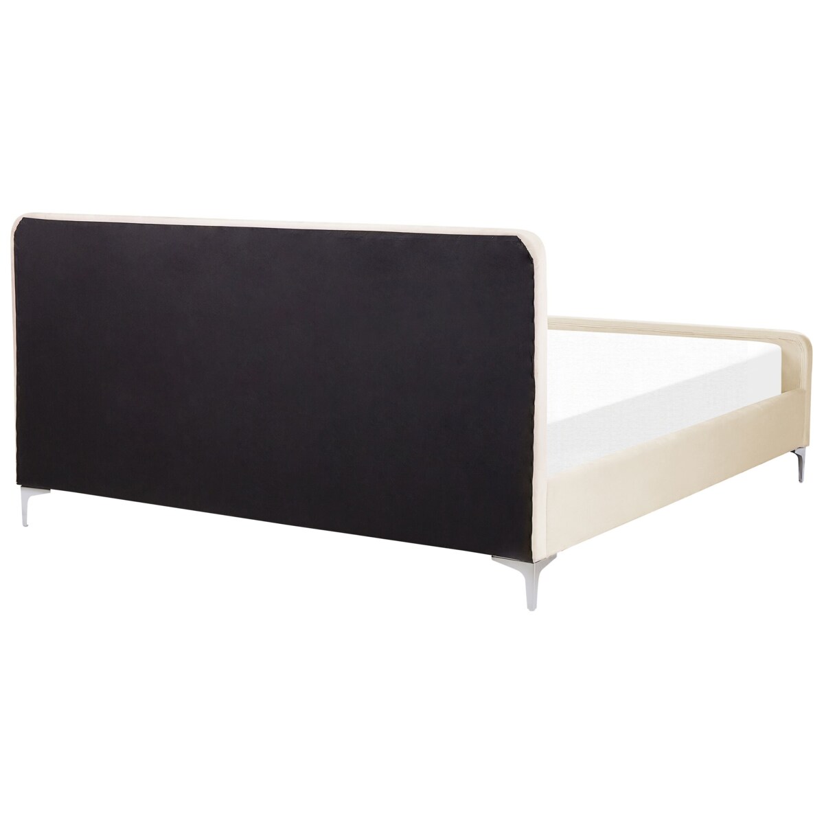 Łóżko welurowe 180 x 200 cm beżowe LUNAN