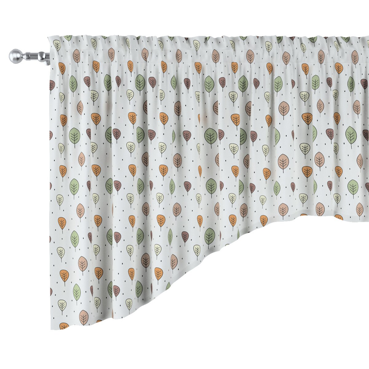 Lambrekin łuk 200x75 ecru-brązowy