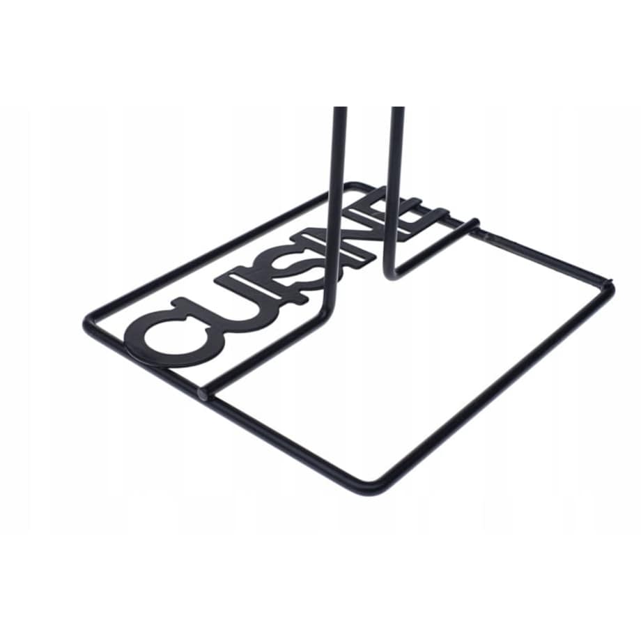 Wyjątkowy metalowy wieszak na ręczniki kuchenne Markowy Houseware w kolorze czarnym