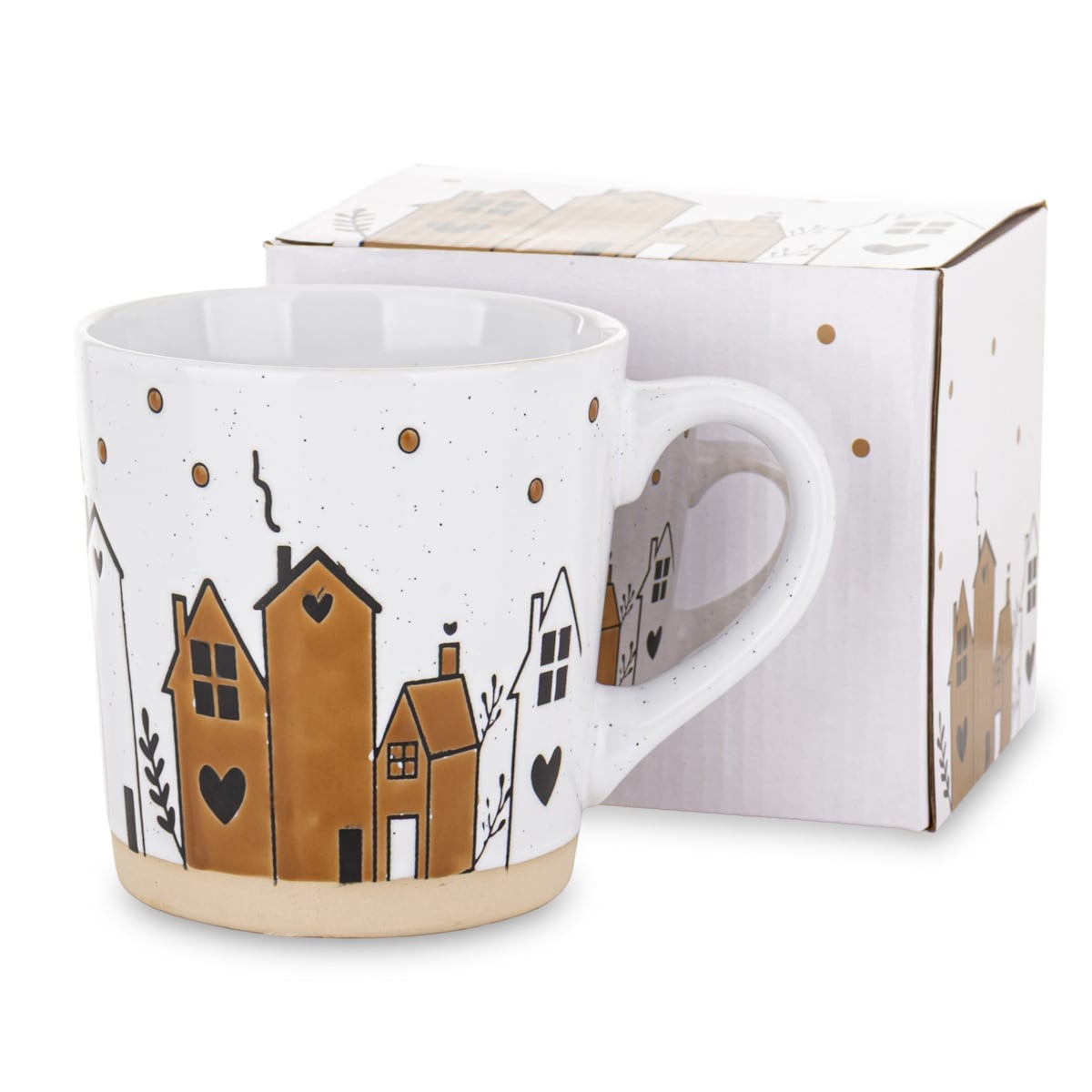 Kubek kamionkowy w pudełku 460 ml CITTA 10,5x14x10 cm