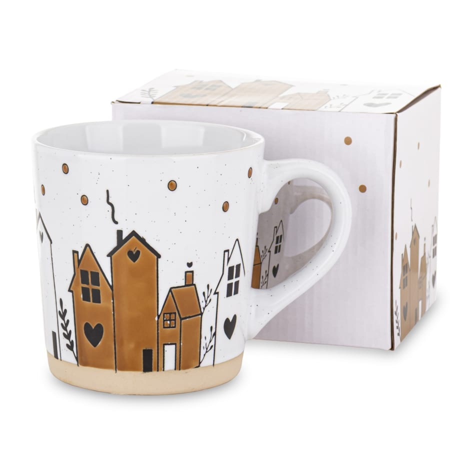 Kubek kamionkowy w pudełku 460 ml CITTA 10,5x14x10 cm