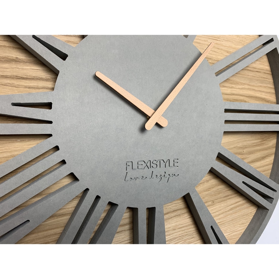 Zegar ścienny duży Roman Loft do salonu 50cm