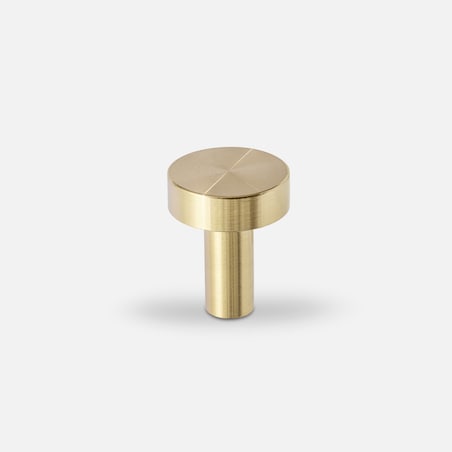 NENA S uchwyt jednopunktowy mosiężny szczotkowany nielakierowany