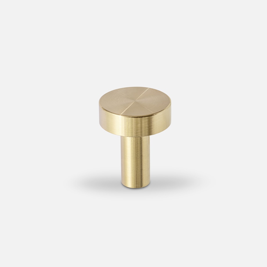 NENA S uchwyt jednopunktowy mosiężny szczotkowany nielakierowany