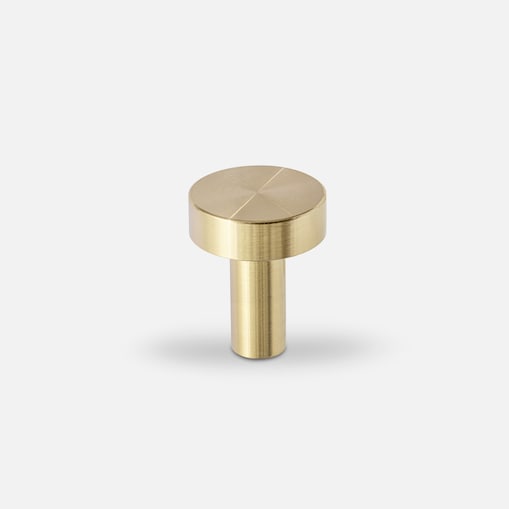 NENA S uchwyt jednopunktowy mosiężny szczotkowany nielakierowany