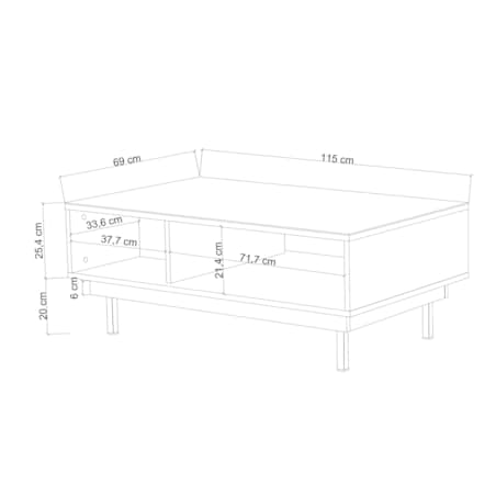 Elegancki czarny stolik Dancan ARTEMISA ze złotymi dodatkami