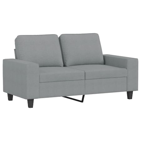 vidaXL Sofa 2-osobowa, jasnoszara, 120 cm, tapicerowana tkaniną