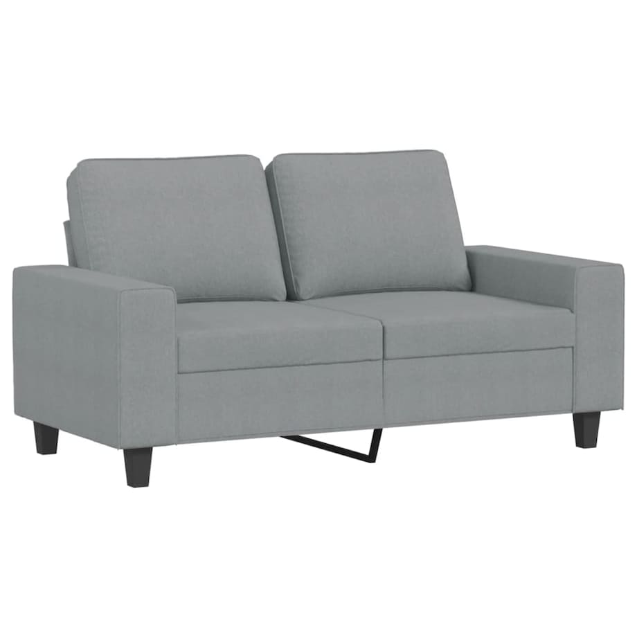 vidaXL Sofa 2-osobowa, jasnoszara, 120 cm, tapicerowana tkaniną