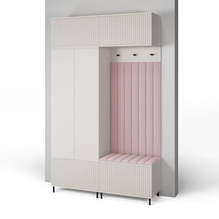 Garderoba Ritmo wersja 2 szafa frezowana Trinity 19 beż Cashmere