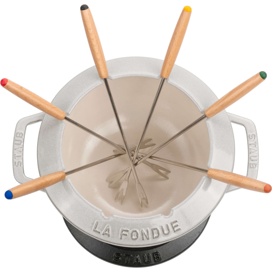 Zestaw do fondue Staub - 20 cm, Biała trufla
