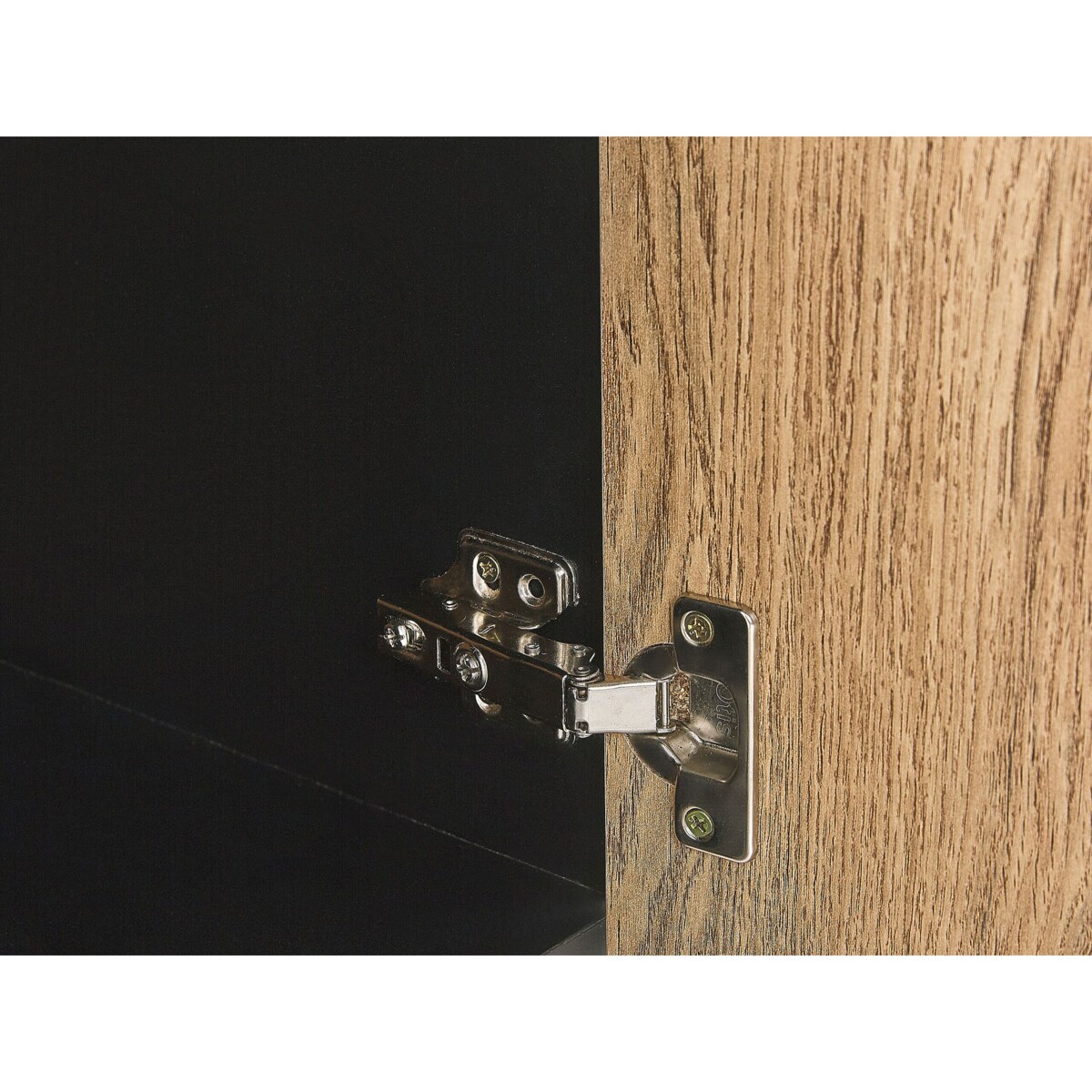 Szafka RTV czarna z jasnym drewnem ABILEN