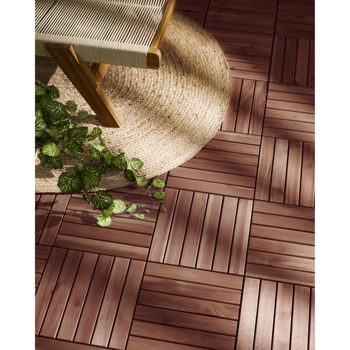 Płytki tarasowe ACCETTURA Certyfikowane drewno akacjowe Brązowy