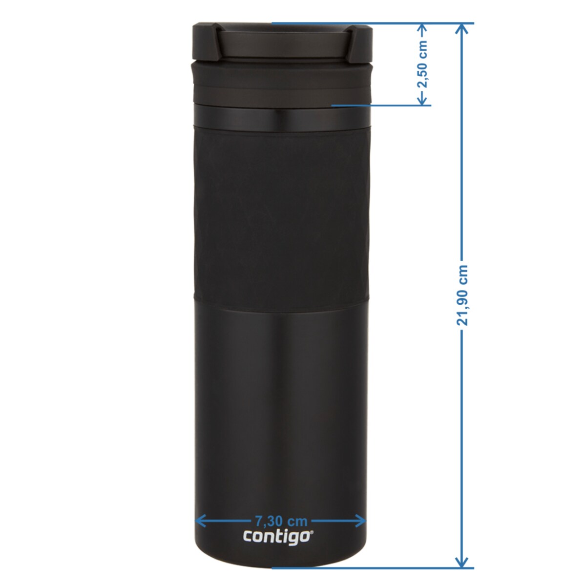 Kubek ceramiczny/ kubek termiczny Contigo Glaze 470ml - srebrny